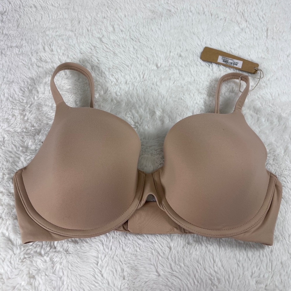 SKIMS Women's Fits Everybody T-Shirt Bra Clay Tan Underwire Padded Size 32DD NEW